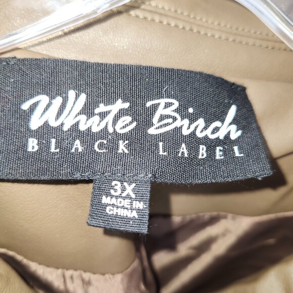 25094/95/96 NWOT White Birch Black Label Faux/Vegan Leather Crop Jacket Brown - Picture 12 of 15